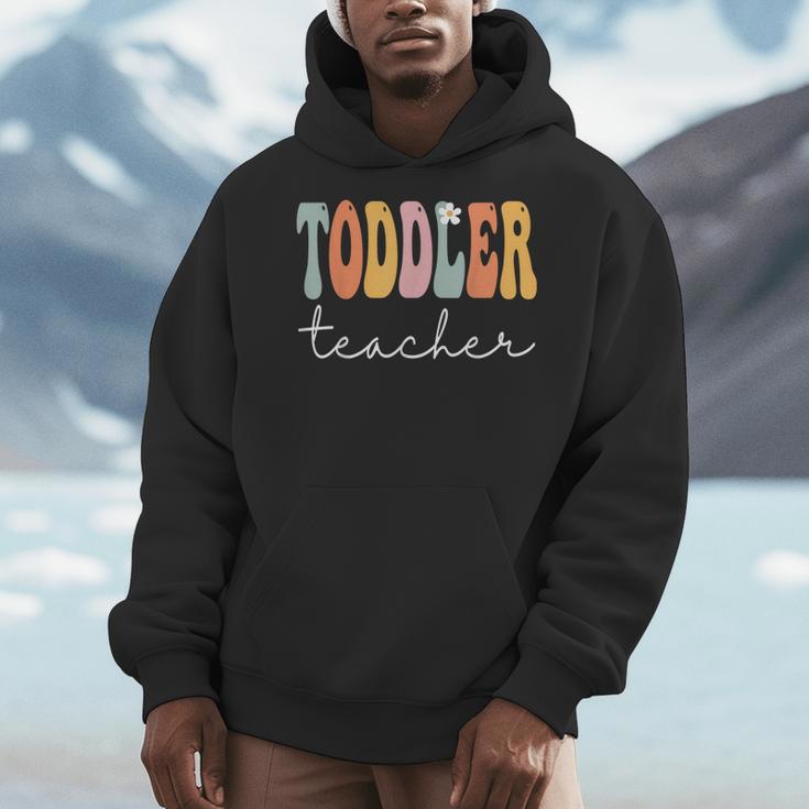 Toddler Teacher Retro Groovy Women Happy First Day Of School Men Hoodie, Groovy Teacher Gifts, funny design Toddler Teacher Retro Groovy Women Happy First Day Of School Men Hoodie, Groovy Teacher Gifts, funny design