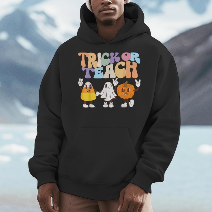 Trick Or Teach Cute Halloween Teacher Men Hoodie, funny design