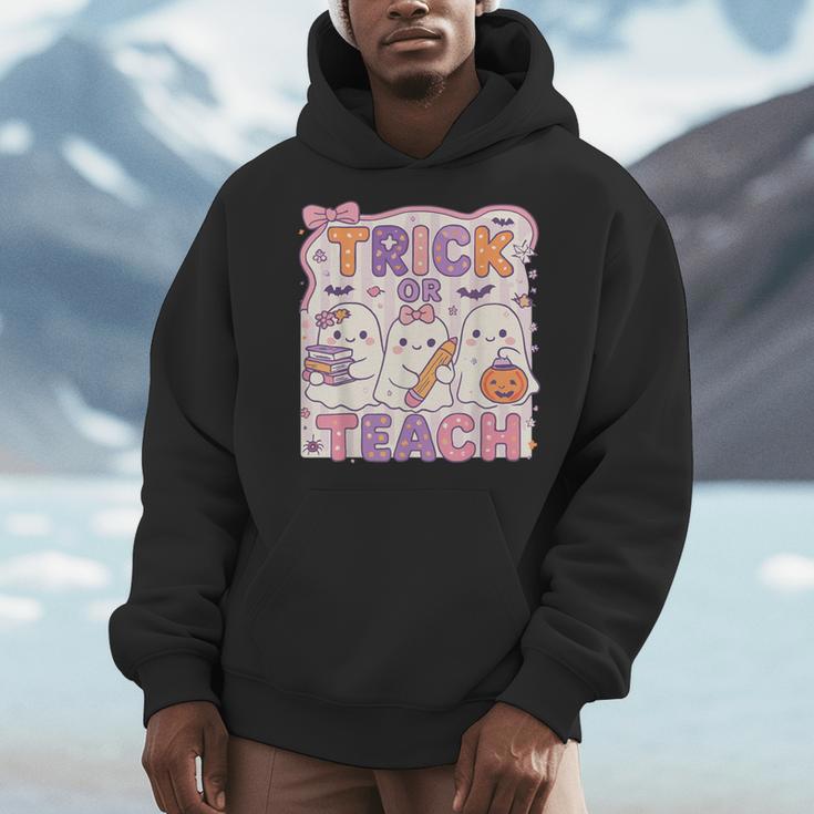 Trick Or Teach Retro Halloween Teacher Look Men Hoodie, funny design Trick Or Teach Retro Halloween Teacher Look Men Hoodie, funny design