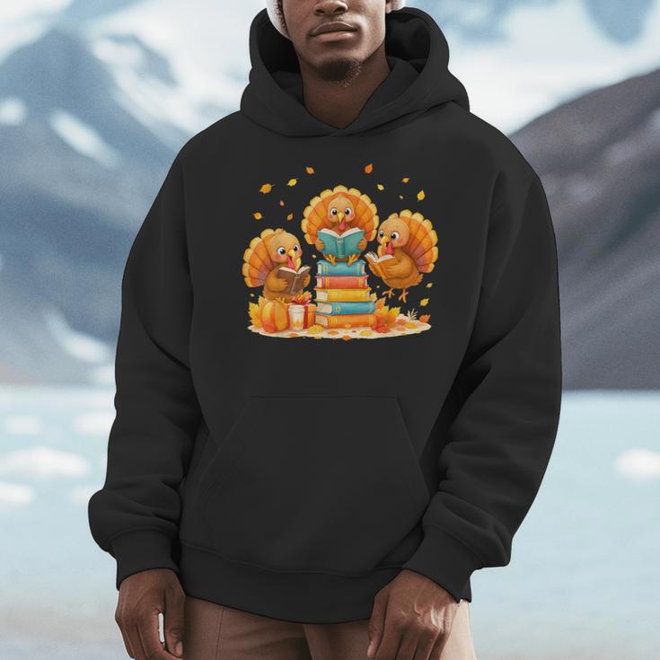 Turkey Read Books Reading Fall Thanksgiving Teacher Men Hoodie, funny design Turkey Read Books Reading Fall Thanksgiving Teacher Men Hoodie, funny design