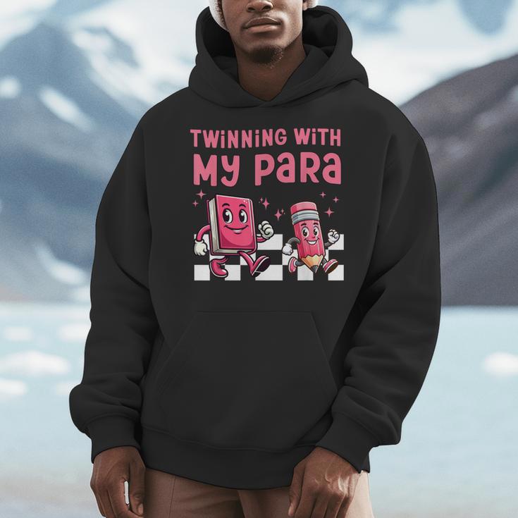 Twinning With My Para Teacher Matching Paraprofessional 70s For Men Women Men Hoodie, funny design Twinning With My Para Teacher Matching Paraprofessional 70s For Men Women Men Hoodie, funny design