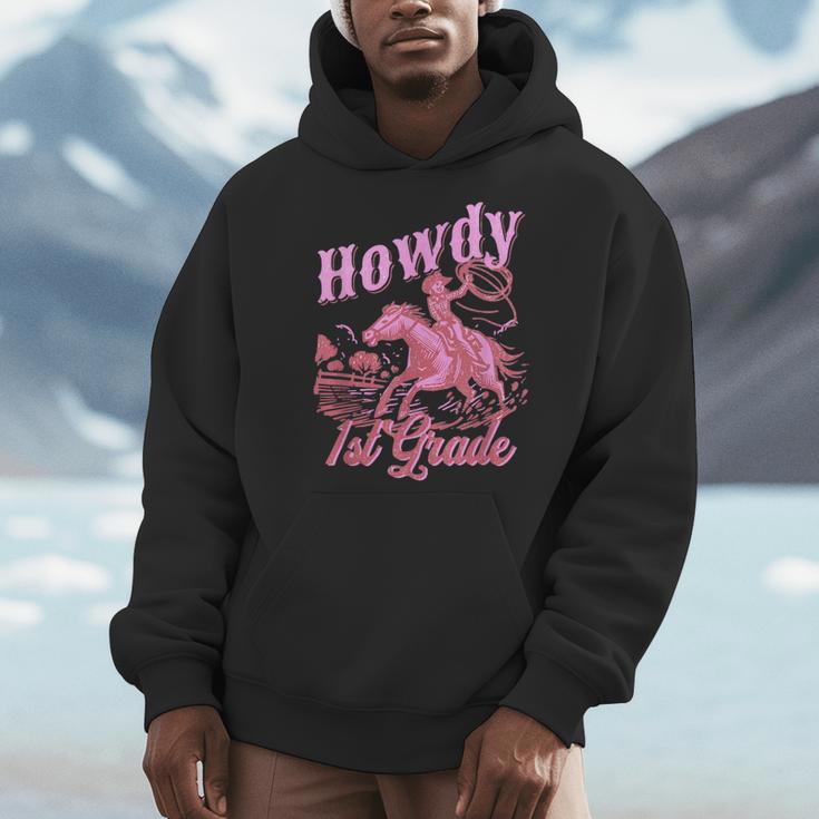 Vintage Howdy First Grade Cowgirl Teacher Western School Men Hoodie, First Grade Teacher Gifts, funny design Vintage Howdy First Grade Cowgirl Teacher Western School Men Hoodie, First Grade Teacher Gifts, funny design
