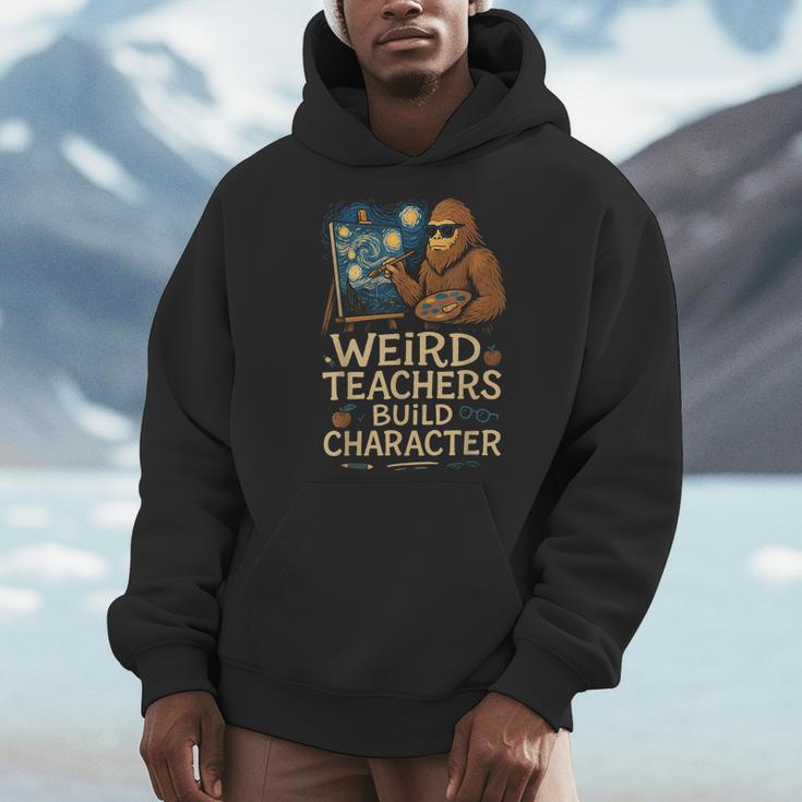 Weird Teachers Build Character Van Bigfoot Art Men Hoodie, funny design Weird Teachers Build Character Van Bigfoot Art Men Hoodie, funny design