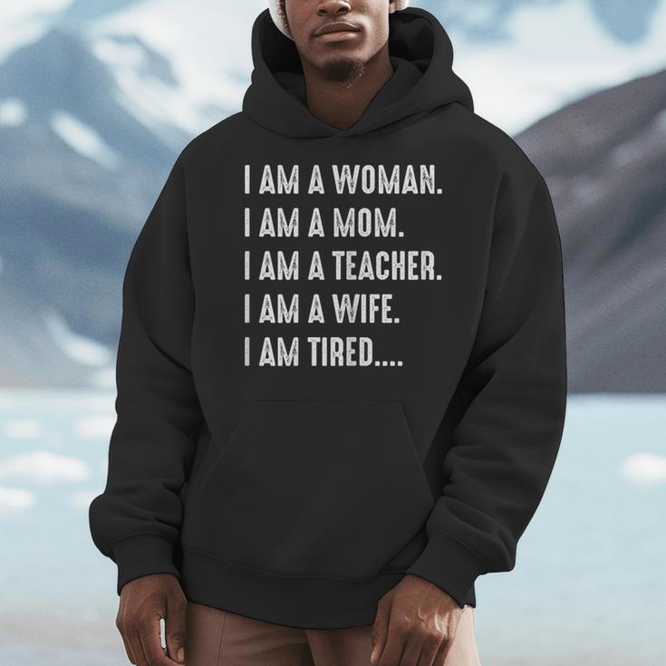 Woman Mom Teacher Wife TIRED T Shirt Cute Mom Teacher Shirts Men Hoodie, Couple Gifts, funny design