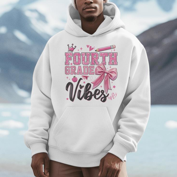 4th Fourth Grade Vibes Back To School Coquette Teacher Girl Men Hoodie, 4th Grade Teacher Gifts, funny design 4th Fourth Grade Vibes Back To School Coquette Teacher Girl Men Hoodie, 4th Grade Teacher Gifts, funny design