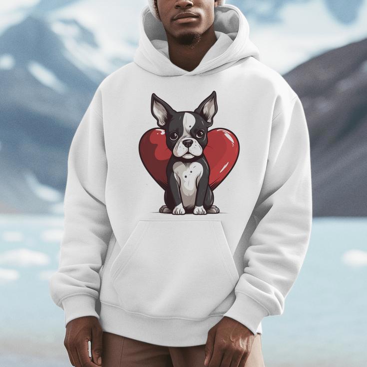 Boston Terrier Mom Dad Bostie Dog Lover Valentines Day Men Hoodie, Couple Gifts, Mom Gifts, Boston Terrier Dad Gifts, Boston Terrier Mom Gifts, funny design