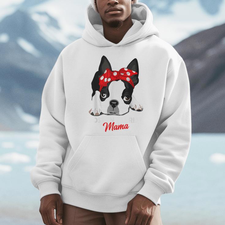 Boston Terrier Mum Dog Woman Idea Men Hoodie, funny design