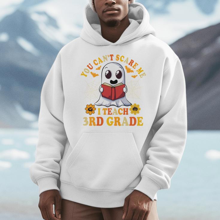 You Cant Scare Me I Teach 3rd Grade Teacher Halloween Men Hoodie, funny design