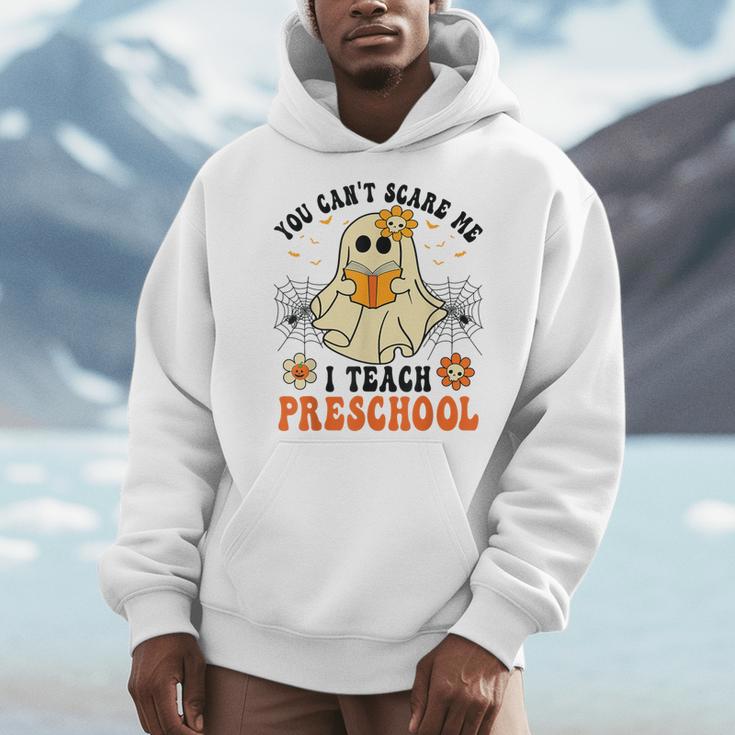 You Can't Scare Me I Teach Preschool Teacher Halloween Ghost Men Women Men Hoodie, funny design