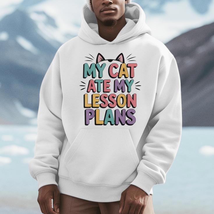 My Cat Ate My Lesson Plans Teacher Cat Humor Men Hoodie, funny design My Cat Ate My Lesson Plans Teacher Cat Humor Men Hoodie, funny design