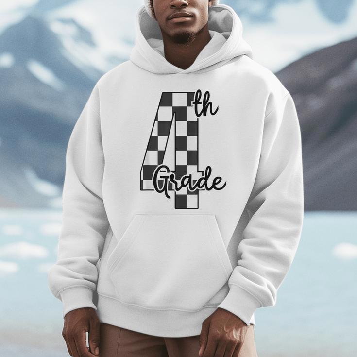 Checkered Fourth Grade Back To School Teachers Students Men Hoodie, funny design Checkered Fourth Grade Back To School Teachers Students Men Hoodie, funny design