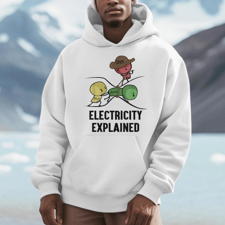 Electricity Explained Physics Nerd I Teacher School Men Hoodie, funny design