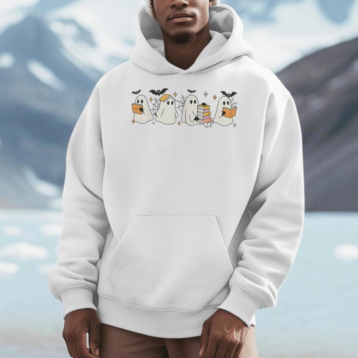 Ghosts Reading Books Library Halloween Teacher Men Women Kid Men Hoodie, funny design Ghosts Reading Books Library Halloween Teacher Men Women Kid Men Hoodie, funny design