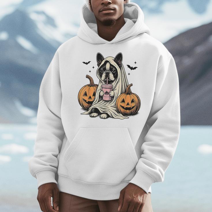 Halloween Boston Terrier Ghost Men Hoodie, Boston Terrier Ghost Gifts, Boston Terrier Halloween Gifts, funny design