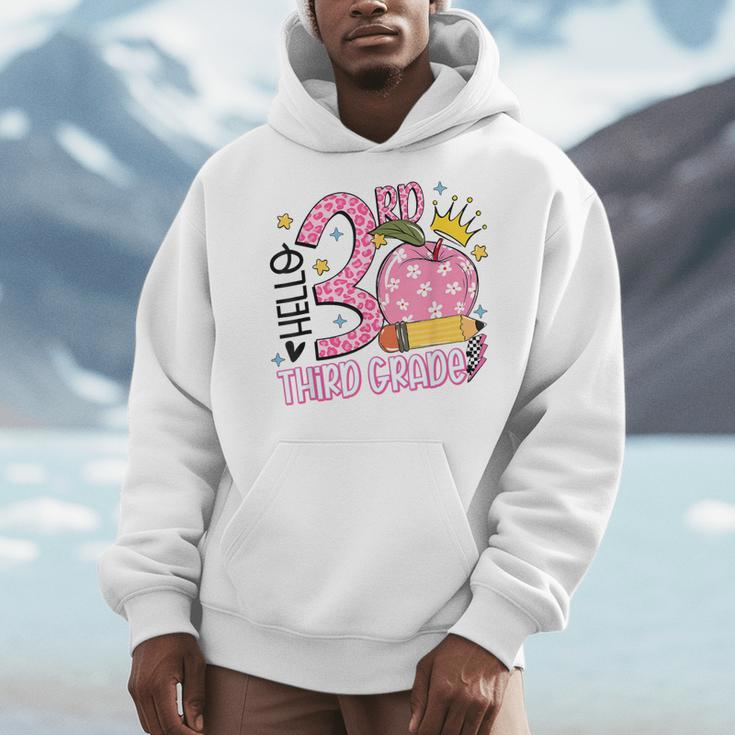 Hello 3rd Third Grade Back To School Pink Leopard Teacher Men Hoodie, funny design Hello 3rd Third Grade Back To School Pink Leopard Teacher Men Hoodie, funny design