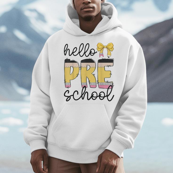 Hello Pre-K Preschool Back To School First Day Teacher Kids Men Hoodie, funny design Hello Pre-K Preschool Back To School First Day Teacher Kids Men Hoodie, funny design