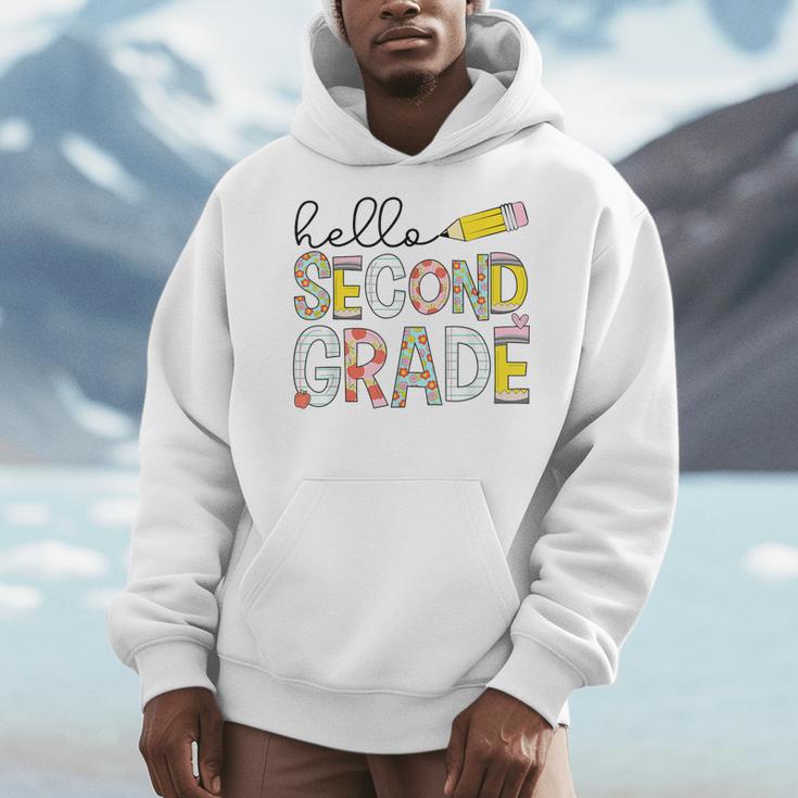 Hello Second Grade Team 2nd Grade Back To School Teacher Kid Men Hoodie, 2nd Grade Teacher Gifts, funny design