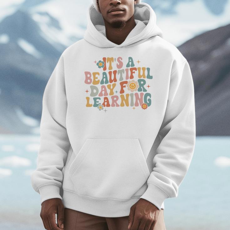 It's a Beautiful Day For Learning Teacher Students Men Women Men Hoodie, funny design