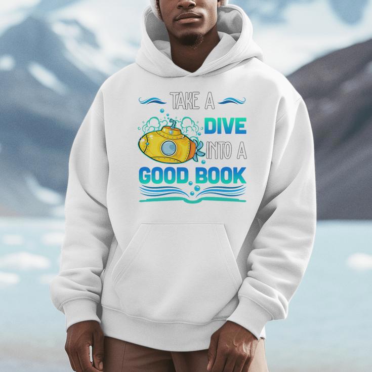 Librarian Teacher Dive Into A Good Book Reading Premium Tri-Blend Men Hoodie, funny design Librarian Teacher Dive Into A Good Book Reading Premium Tri-Blend Men Hoodie, funny design
