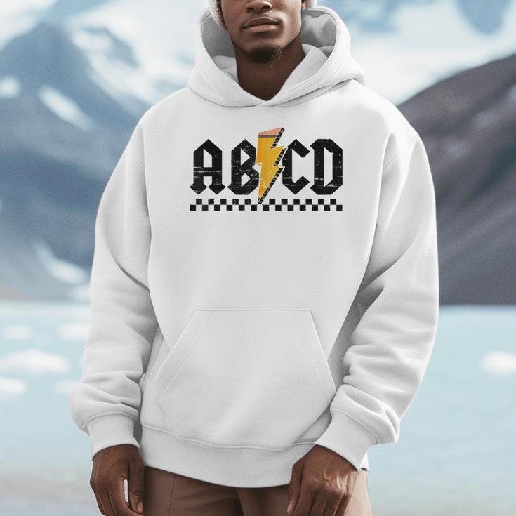 Lightning Pencil Rock'n Roll ABCD Teacher Back To School Kid Men Hoodie, funny design Lightning Pencil Rock'n Roll ABCD Teacher Back To School Kid Men Hoodie, funny design