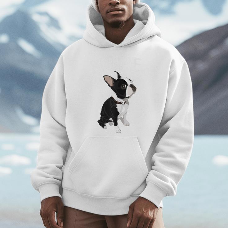 Love NOPE Boston Terrier Dog Lover Men Hoodie, funny design