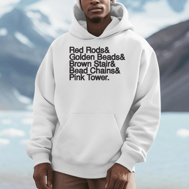 Montessori Helvetica Education Teacher Men Hoodie, funny design