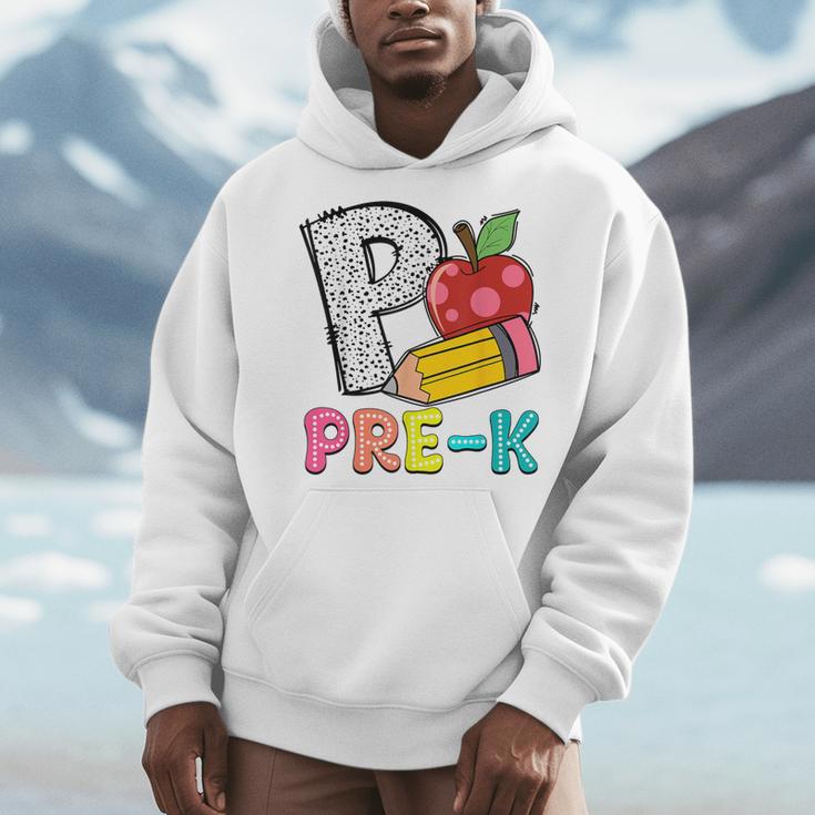 P Is For Pre-K Teacher Pencil Apple Back To School Men Hoodie, funny design P Is For Pre-K Teacher Pencil Apple Back To School Men Hoodie, funny design