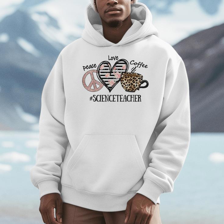 Peace Love Coffee Science Teacher Men Hoodie, Science Teacher Gifts, funny design Peace Love Coffee Science Teacher Men Hoodie, Science Teacher Gifts, funny design