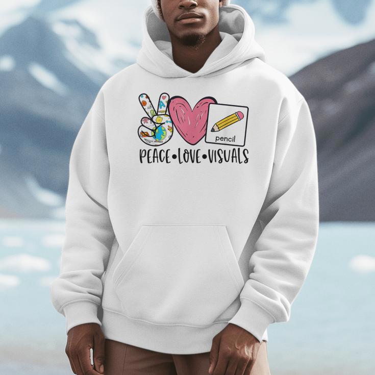 Peace Love Visuals Special Education Teacher Dream Team Men Hoodie, funny design