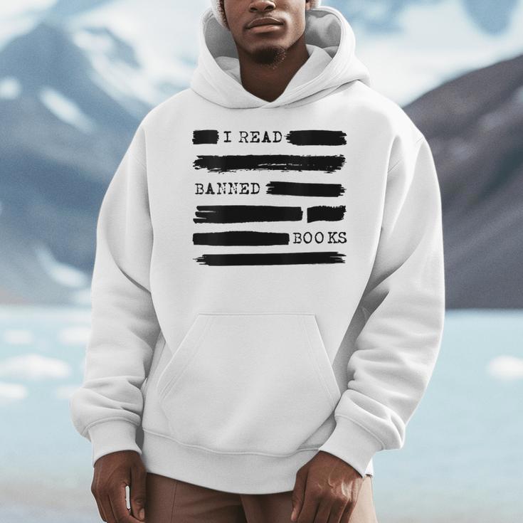 I Read Banned Books Banned Books Week Librarian Teacher Men Hoodie, funny design