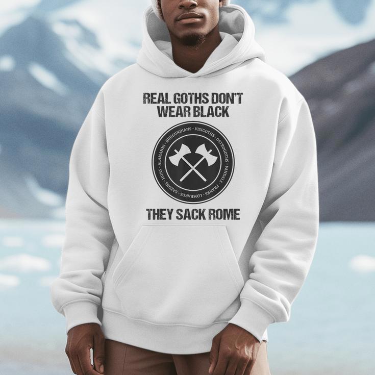 Real Goths Sack Rome History Teacher Men Hoodie, History Teacher Gifts, funny design