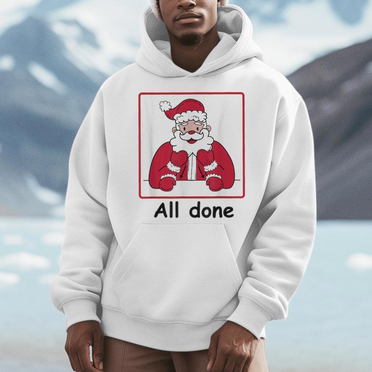 Retro All Done Christmas Special Ed Teacher Team Santa Women Men Hoodie, funny design Retro All Done Christmas Special Ed Teacher Team Santa Women Men Hoodie, funny design