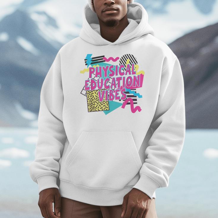 Retro Physical Education Vibes Gym Teacher Phys Ed Teacher Men Hoodie, funny design Retro Physical Education Vibes Gym Teacher Phys Ed Teacher Men Hoodie, funny design