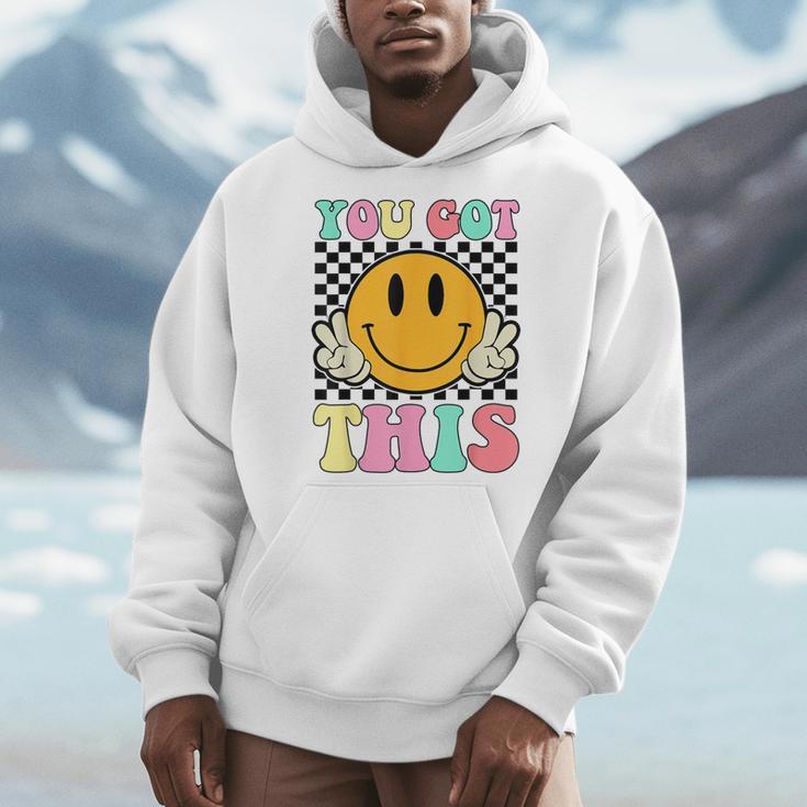 You Got This Retro Smile Motivational Testing Day Teacher Men Hoodie, funny design