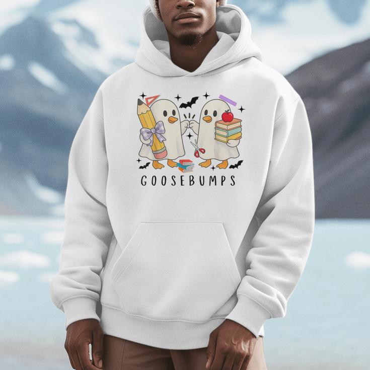 Silly Goose Spooky Teacher Halloween Cute Goosebumps Men Hoodie, funny design Silly Goose Spooky Teacher Halloween Cute Goosebumps Men Hoodie, funny design