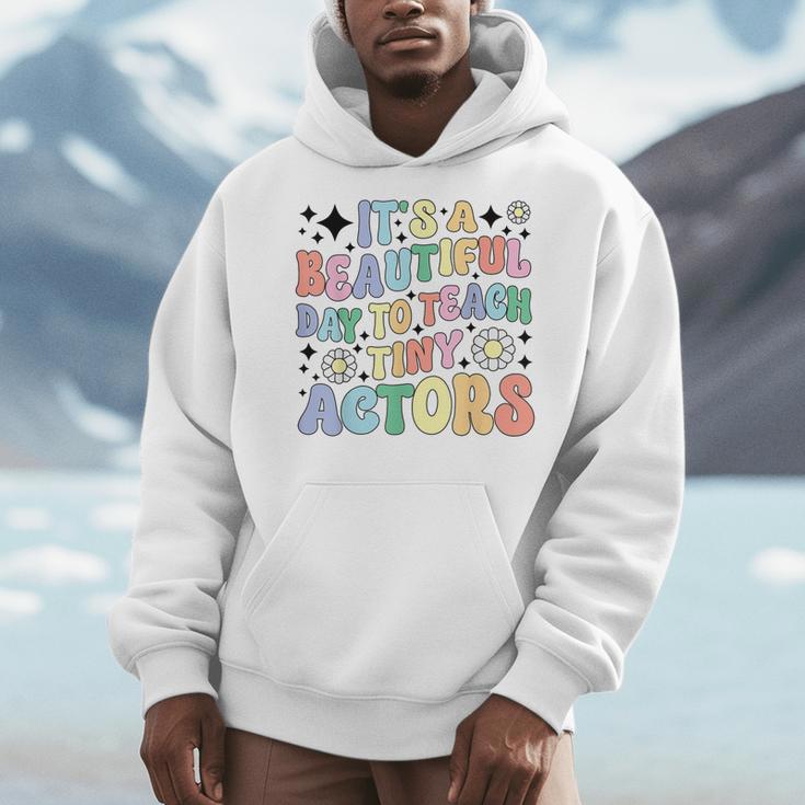 Teach Tiny Actors Theater Drama Teacher Drama Teaching Men Hoodie, funny design