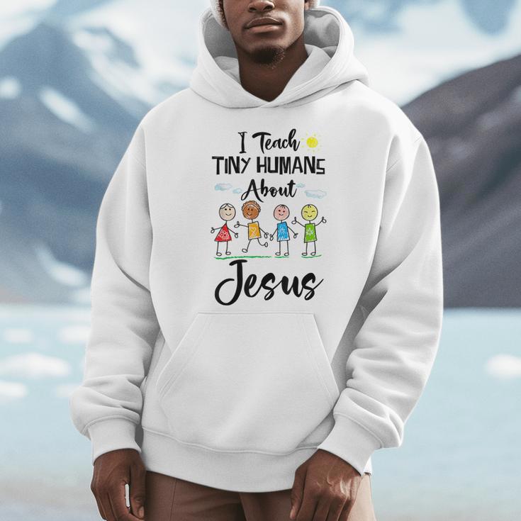I Teach Tiny Humans About Jesus Sunday School Teacher Men Hoodie, funny design I Teach Tiny Humans About Jesus Sunday School Teacher Men Hoodie, funny design