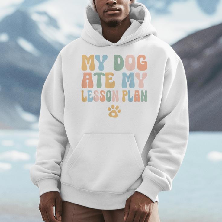 Teacher My Dog Ate My Lesson Plan Teacher Lesson Plan Men Hoodie, funny design