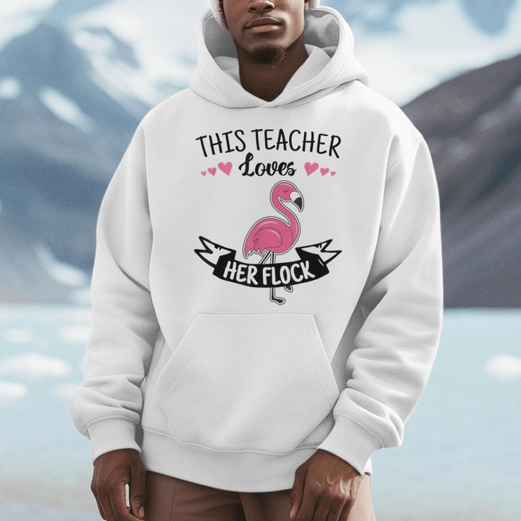 This Teacher Loves Her Flock Cute Flamingo Teacher Men Hoodie, funny design This Teacher Loves Her Flock Cute Flamingo Teacher Men Hoodie, funny design