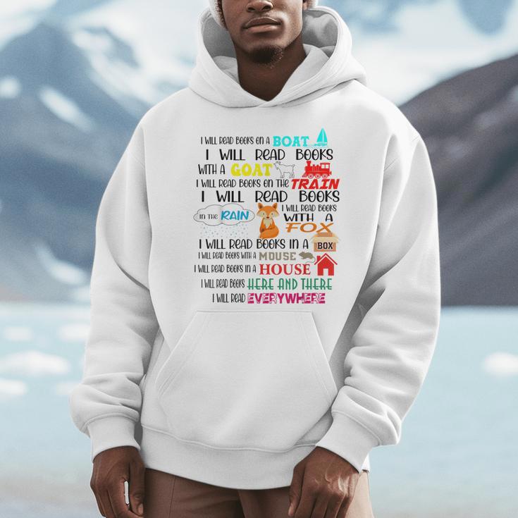 Teacher I Will Read Book On Boat Kids Women Bookworm Men Hoodie, funny design Teacher I Will Read Book On Boat Kids Women Bookworm Men Hoodie, funny design