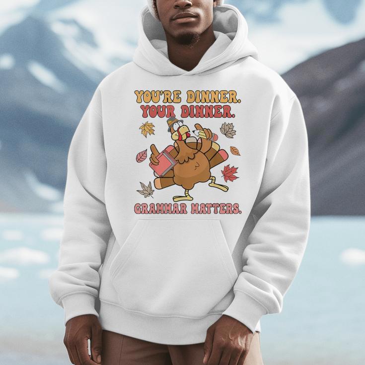 Thanksgiving Grammar Thankful English Teacher Fall Turkey Men Hoodie, English Teacher Gifts, funny design Thanksgiving Grammar Thankful English Teacher Fall Turkey Men Hoodie, English Teacher Gifts, funny design
