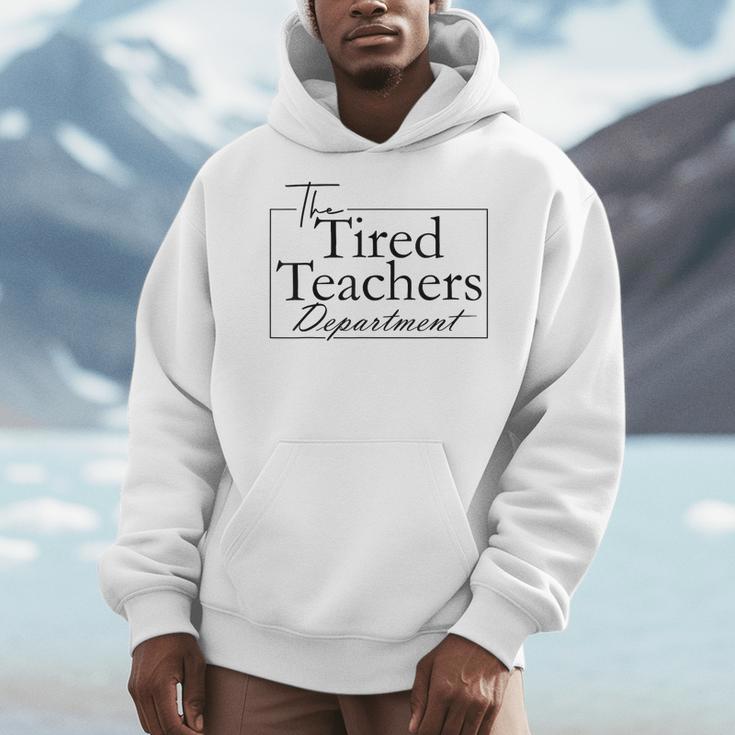 The Tired Teachers Department Teacher Appreciation Day Men Hoodie, funny design
