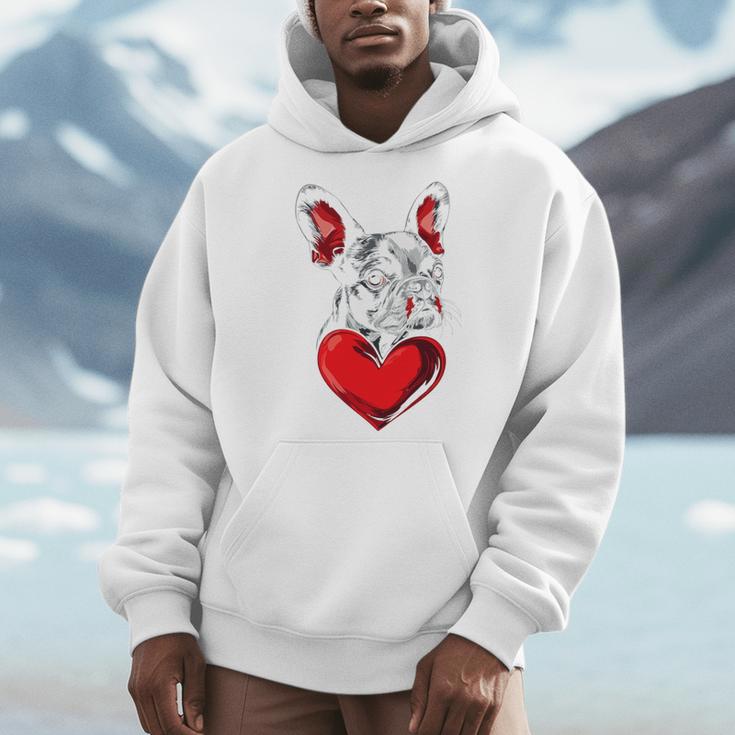 Valentine's Day Boston Terrier Dog Vector Men Hoodie, funny design