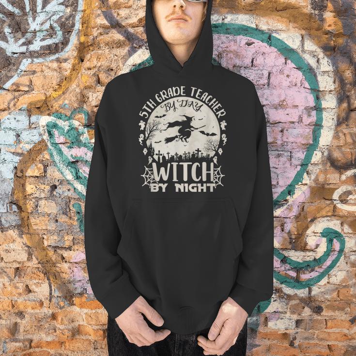5th Grade Teacher By Day Witch By Night Halloween Men Hoodie, gift for family, gift for coworker