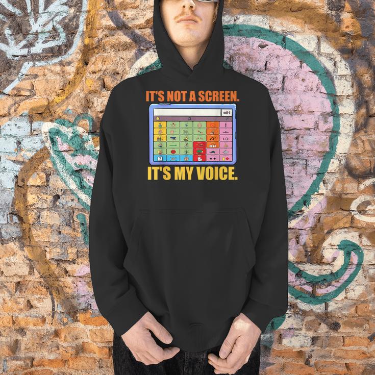 AAC Awareness AAC Teacher It's Not A Screen It's My Voice Men Women Men Hoodie, gift for family, gift for coworker