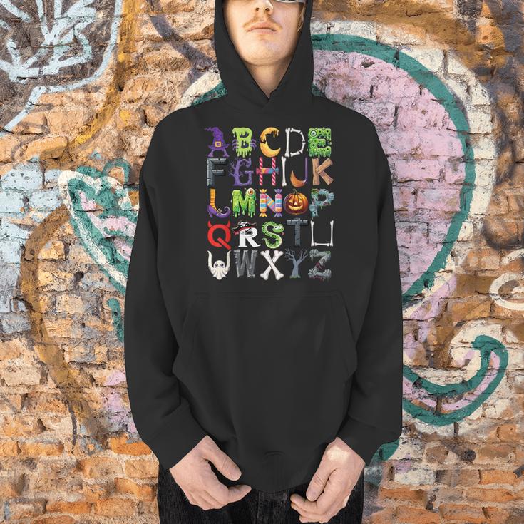 ABCs Alphabet Halloween Learning Kindergarten Teachers Men Hoodie, gift for family, gift for coworker ABCs Alphabet Halloween Learning Kindergarten Teachers Men Hoodie, gift for family, gift for coworker