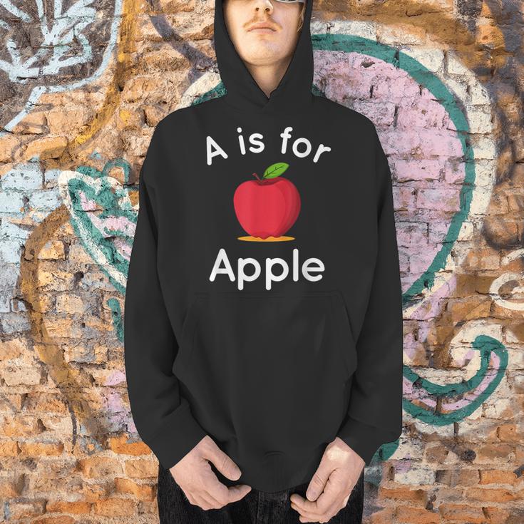 A Is For Apple Toddler Kindergarten Preschool Teacher Men Hoodie, gift for family, gift for coworker