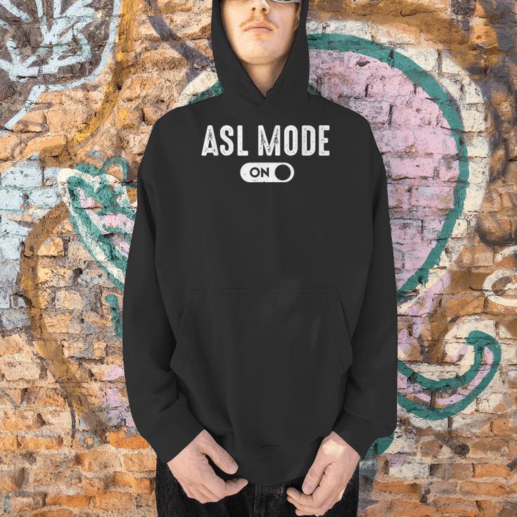 ASL Mode Sign Language Deaf ASL Teacher Men Hoodie, gift for family, gift for coworker ASL Mode Sign Language Deaf ASL Teacher Men Hoodie, gift for family, gift for coworker