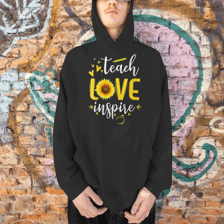 Back To School Teach Love And Inspire Teacher Sunflower Men Hoodie, gift for family, gift for coworker Back To School Teach Love And Inspire Teacher Sunflower Men Hoodie, gift for family, gift for coworker