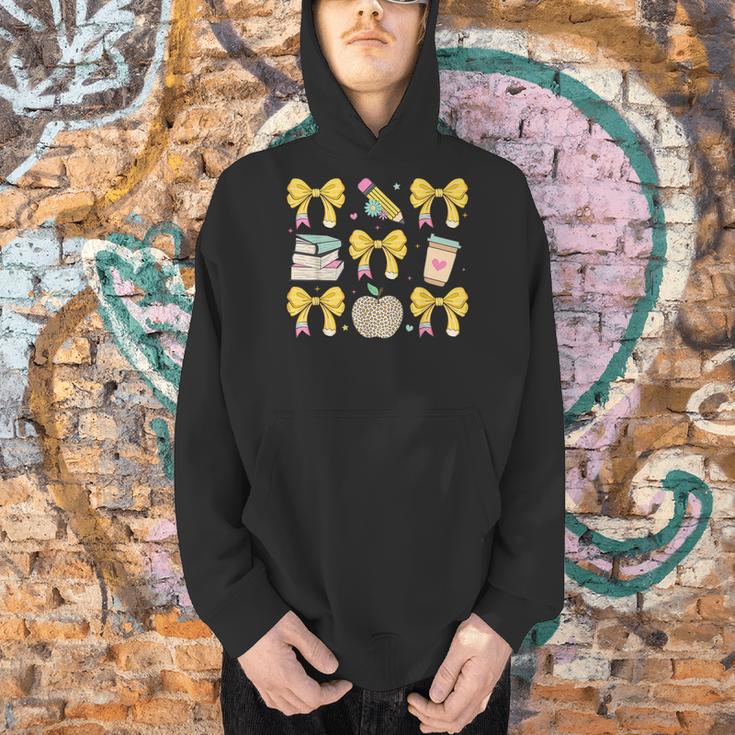 Back To School Yellow Bows Book Coffee Leopard Apple Teacher Men Hoodie, gift for family, gift for coworker Back To School Yellow Bows Book Coffee Leopard Apple Teacher Men Hoodie, gift for family, gift for coworker